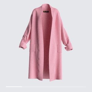 FINESSE Lumi Pink Knit Cardigan
